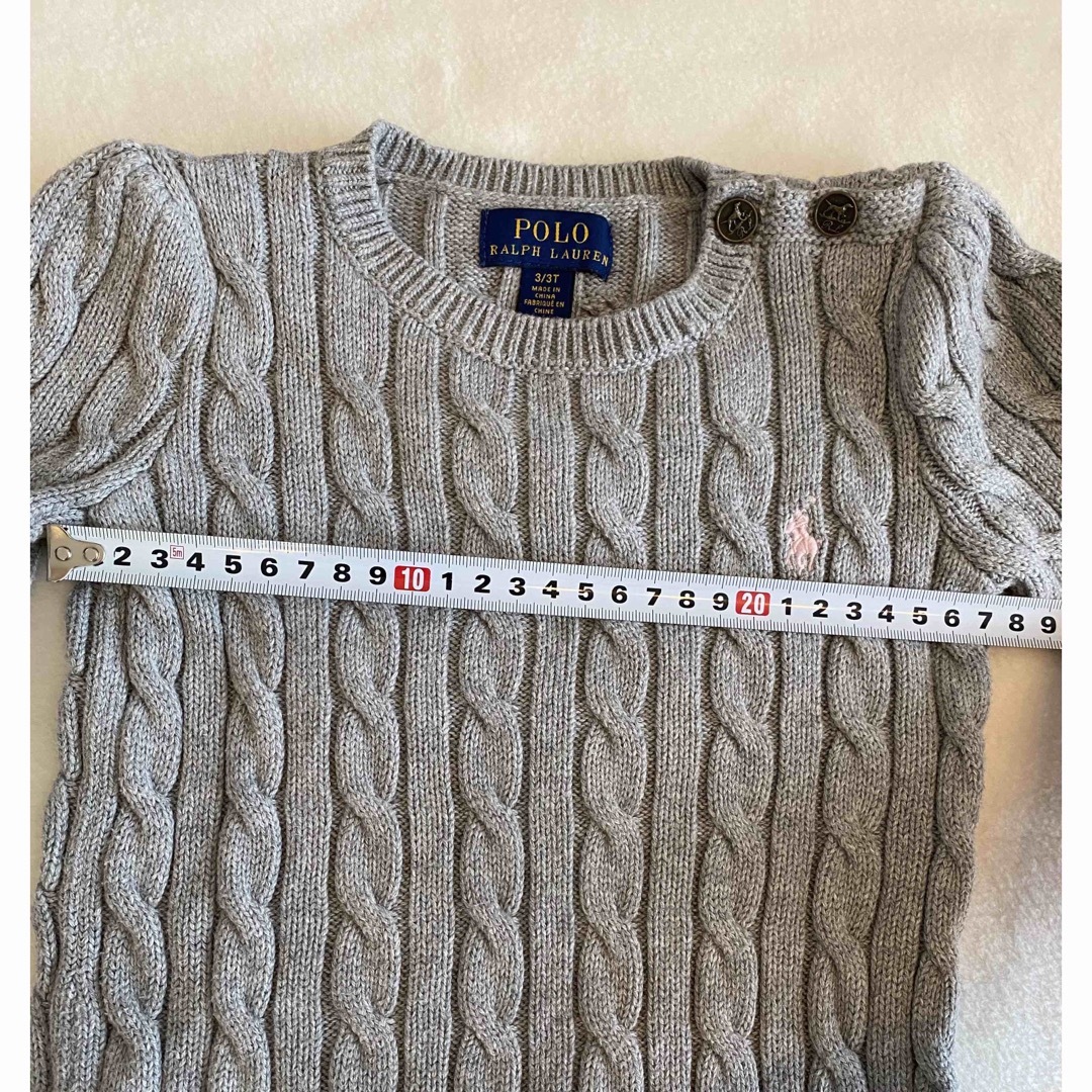 POLO RALPH LAUREN(ポロラルフローレン)の【美品】ポロラルフローレン　キッズ　セーター　90〜100cm キッズ/ベビー/マタニティのキッズ服女の子用(90cm~)(ニット)の商品写真