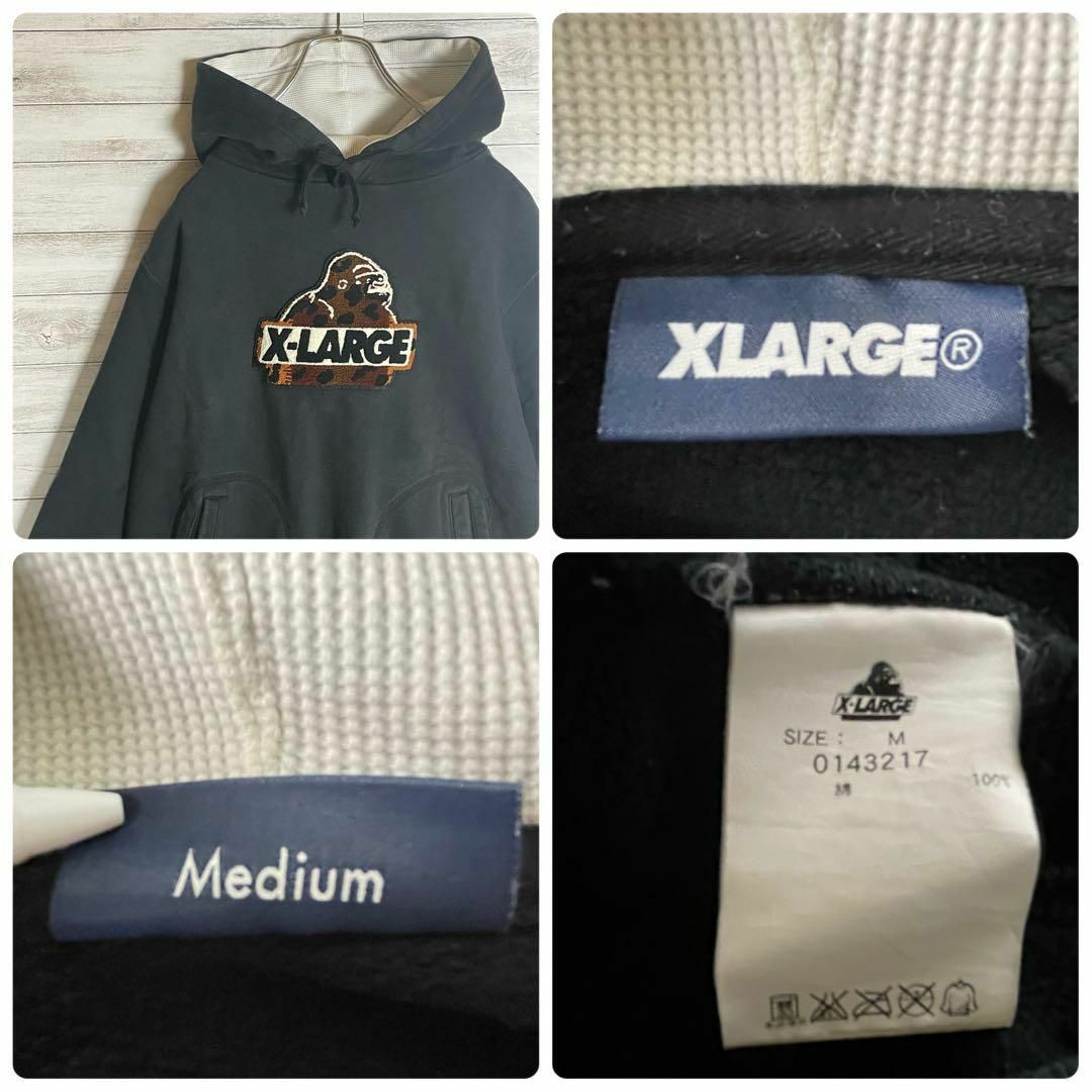 XLARGE(エクストララージ)の【ゴリラロゴ】エクストララージ　パーカー　黒　プルオーバー　デカロゴ　人気 メンズのトップス(パーカー)の商品写真