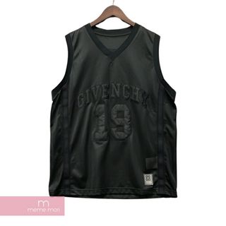 GIVENCHY - GIVENCHY 2023AW Basketball Top in Mesh with Givenchy Logo BM71H33YEE ジバンシィ ジバンシィロゴメッシュバスケットボールトップ タンクトップ ジャージー ロゴ パッチ ブラック サイズM【230922】【中古-A】【me04】