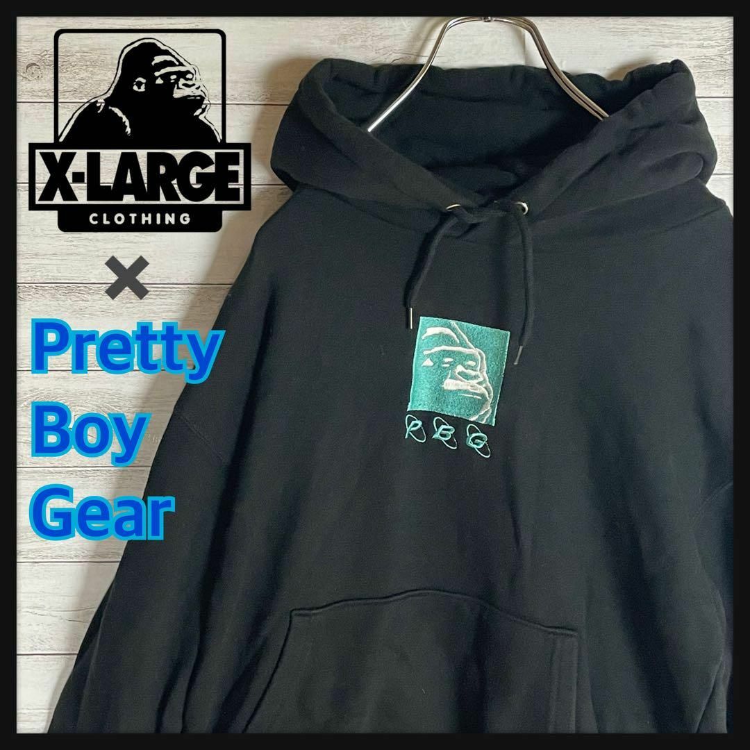 XLARGE(エクストララージ)の【Pretty Boy Gearコラボ】エクストララージ　パーカー　ゴリラロゴ メンズのトップス(パーカー)の商品写真