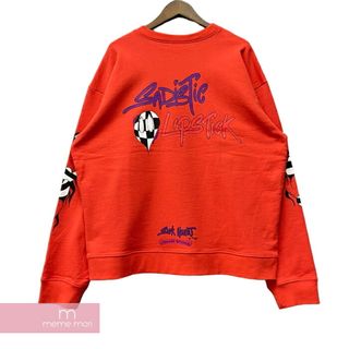 クロムハーツ(Chrome Hearts)のCHROME HEARTS×MATTY BOY 2023SS SWTSHRT PPO U CREW クロムハーツ×マッティボーイ クルーネックスウェットシャツ トレーナー プリント チョンパー レッド サイズXL【230927】【新古品】【me04】(スウェット)