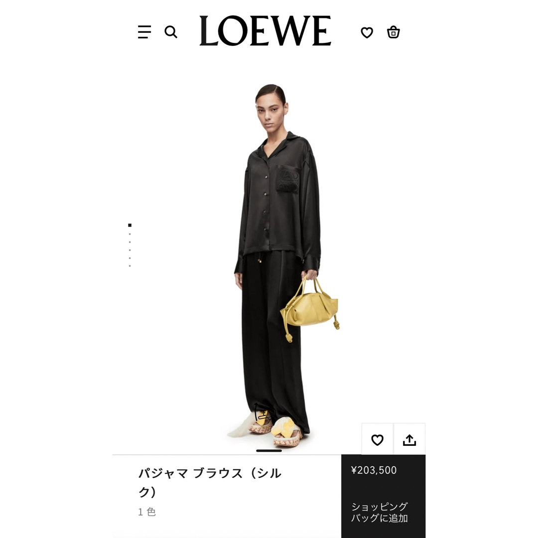 LOEWE アナグラム パジャマ ブラウス シャツ | フリマアプリ ラクマ