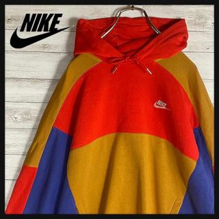 ナイキ(NIKE)の【マルチカラー】ナイキ　パーカー　人気　多色　派手　ワンポイントスウッシュロゴ(パーカー)