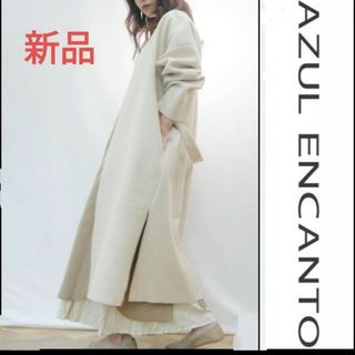 新品♡AZUL ENCANTO ダブルフェイスノーカラーコート