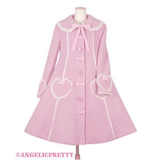 アンジェリックプリティー(Angelic Pretty)のLovelyハートポッケコート（ピンク）(ロングコート)