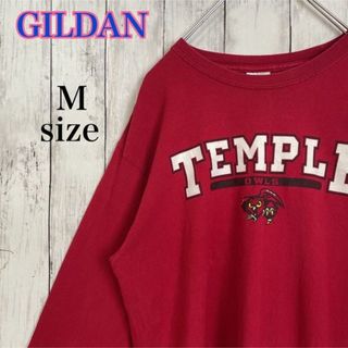 ギルタン(GILDAN)のGILDAN ギルダン TEMPLE カレッジロゴ プリント トレーナー 古着(Tシャツ/カットソー(七分/長袖))