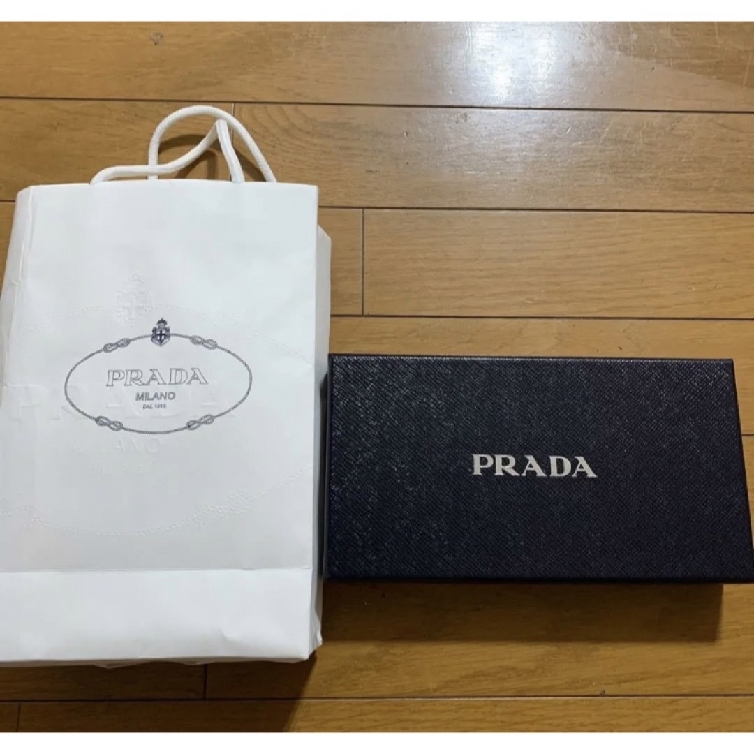 PRADA - プラダ 長財布 ラウンドファスナー ロゴ サフィアーノ バイ