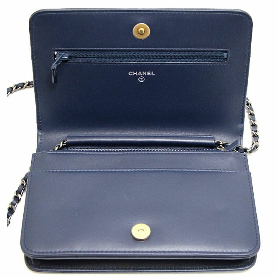 極美品 シャネル CHANEL マトラッセ チェーンショルダー ウォレット