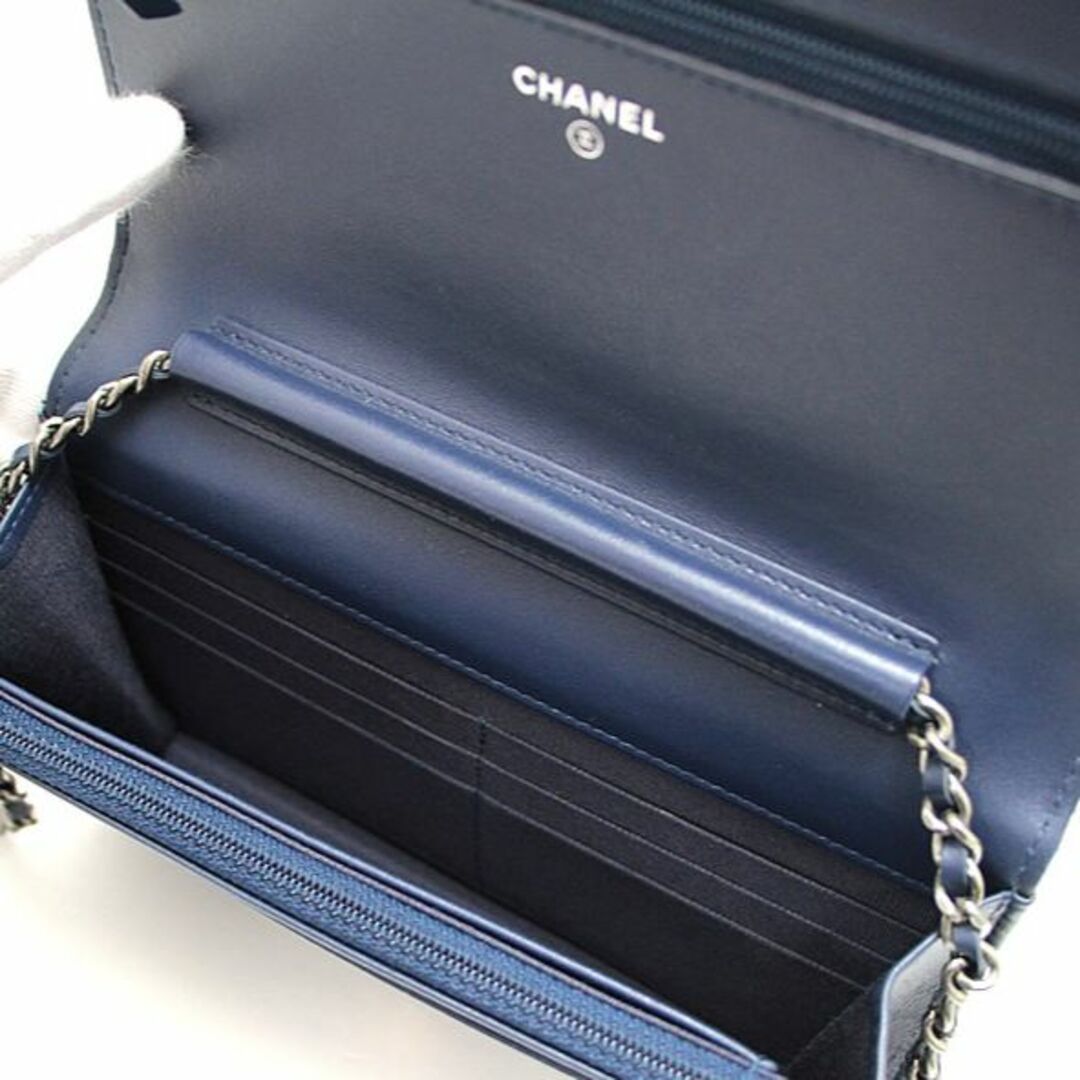 極美品 シャネル CHANEL マトラッセ チェーンショルダー ウォレット