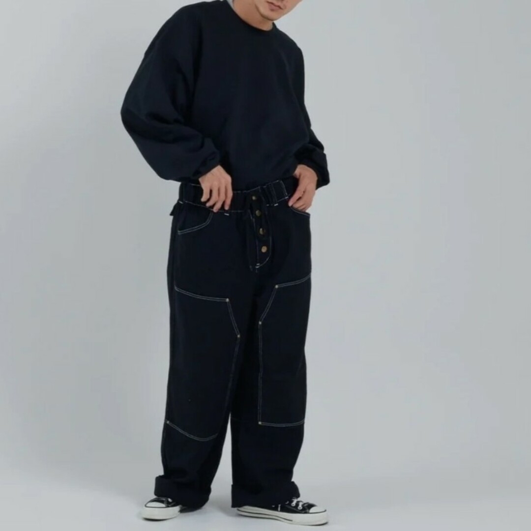 Supreme(シュプリーム)の新品　BALLSY　Fサイズ　ツイルワイドダブルニーパンツ　グリーン メンズのパンツ(ワークパンツ/カーゴパンツ)の商品写真