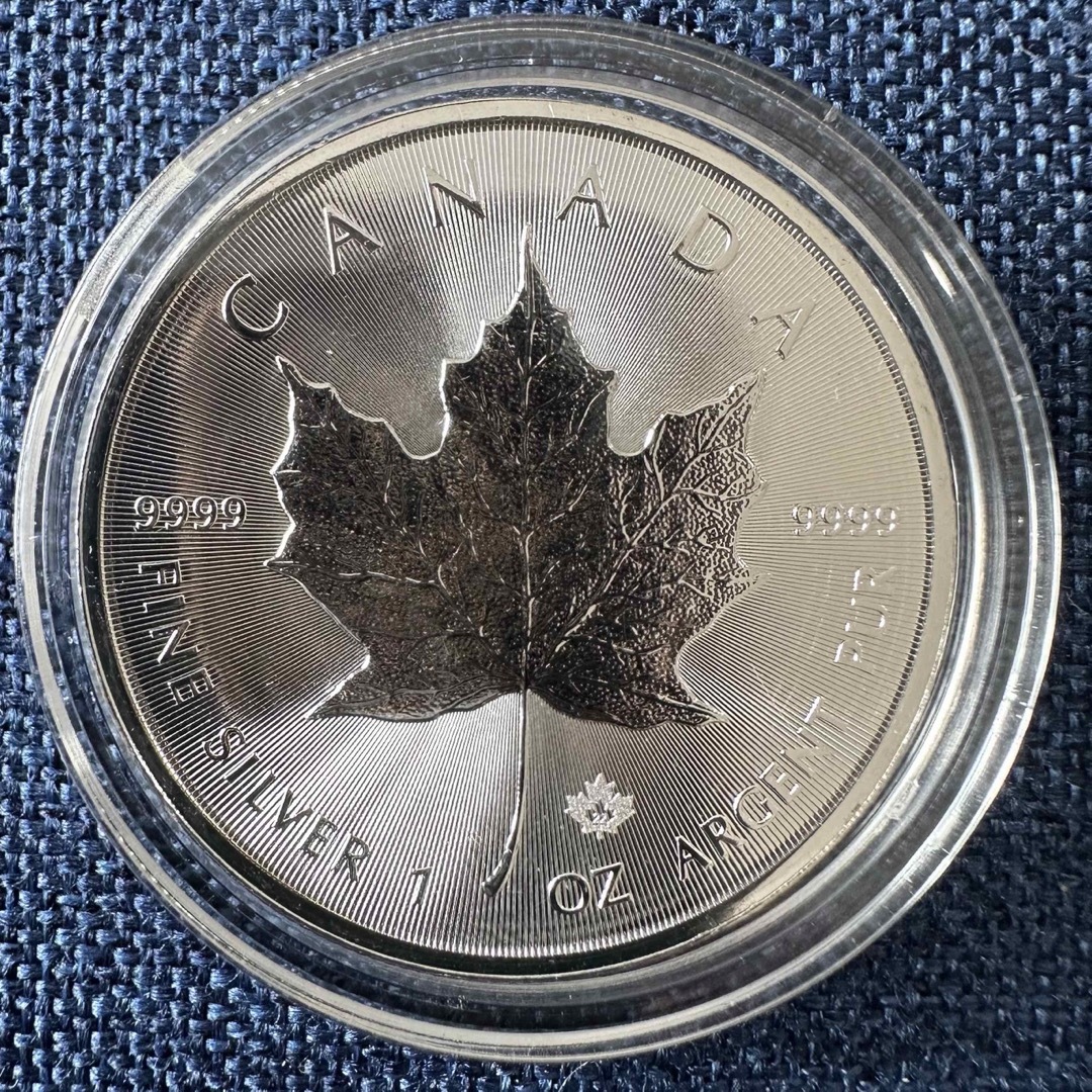 カナダ　メイプルリーフ5ドル1オンス銀貨