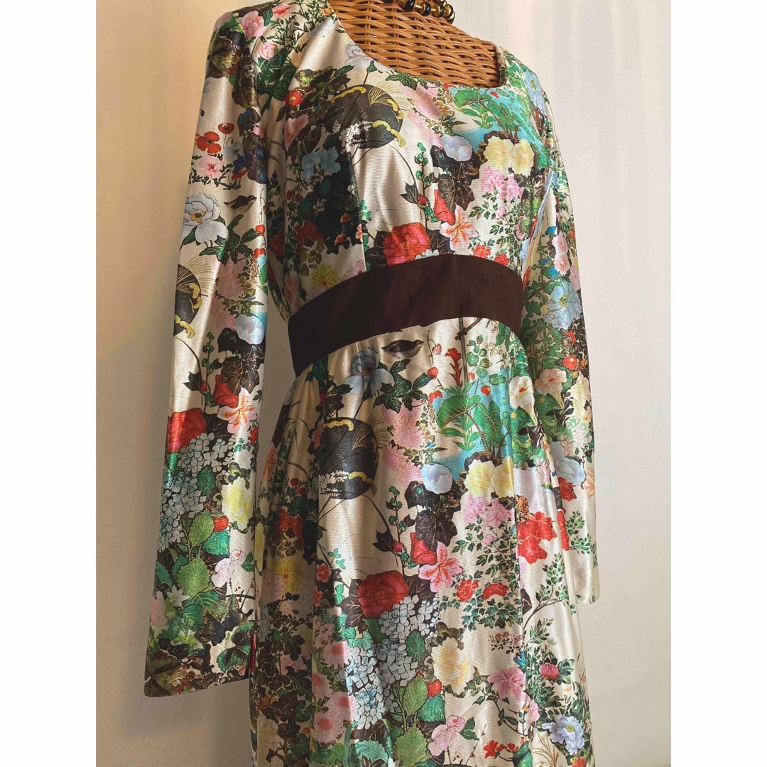 Marte - marte vintage ivory floral mixi dressの通販 by moco's shop