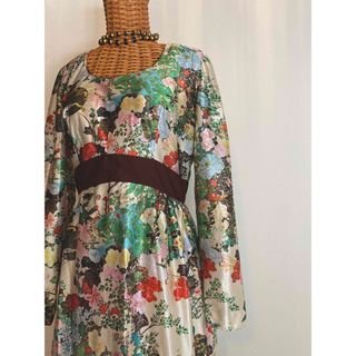 マルテ(Marte)のmarte vintage ivory floral mixi dress(ロングワンピース/マキシワンピース)