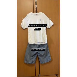 ガールズドントクライ(Girls Don't Cry)のgirls don’t cry half denim(Tシャツ/カットソー(半袖/袖なし))