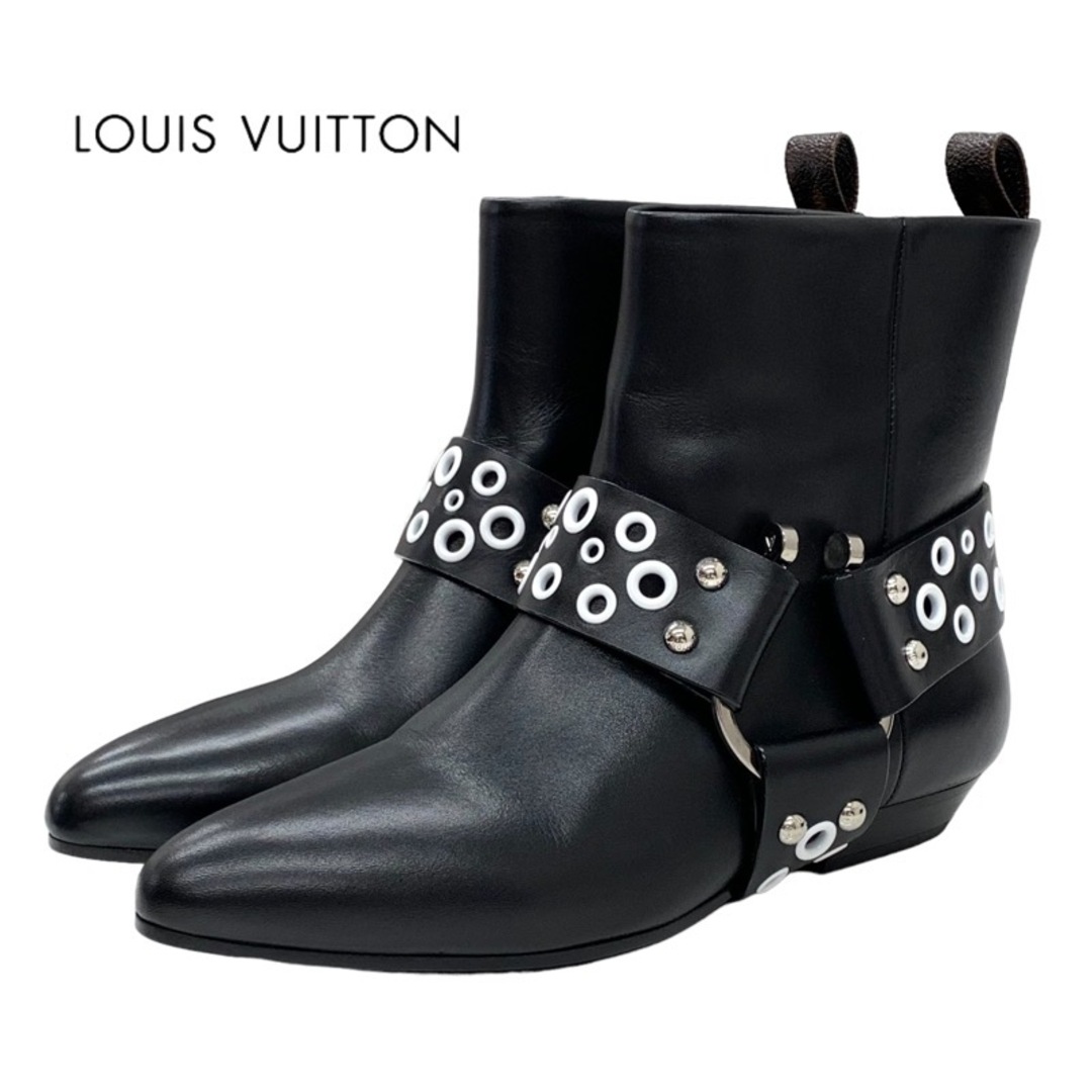 LOUIS VUITTON(ルイヴィトン)のルイヴィトン ラプソディライン レザー ブーツ ショートブーツ 靴 シューズ ブラック レディースの靴/シューズ(ブーツ)の商品写真