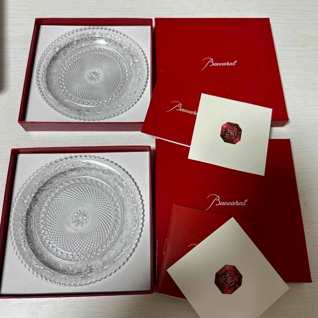 値下げ!バカラ Baccarat アラベスク プレートセット 未使用-