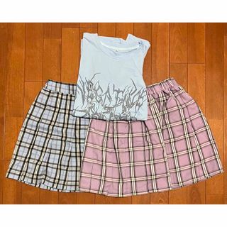 ジーユー(GU)の子供服女の子☆まとめ売り3点サイズ150〜160cm(スカート)