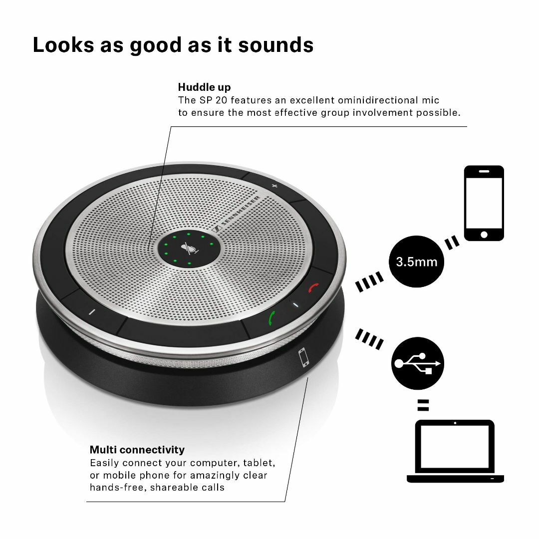 国内正規品ゼンハイザー SP 20 ML スピーカーフォン Microsoft Lync 認証-