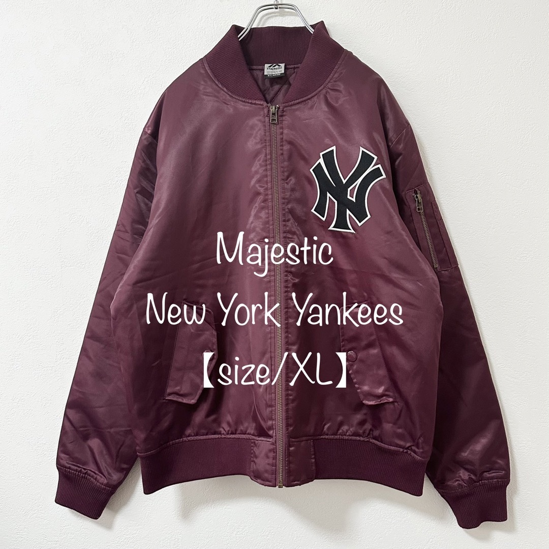 美品 Yankees XL スタジャン ジャケット ヤンキース マジェスティック