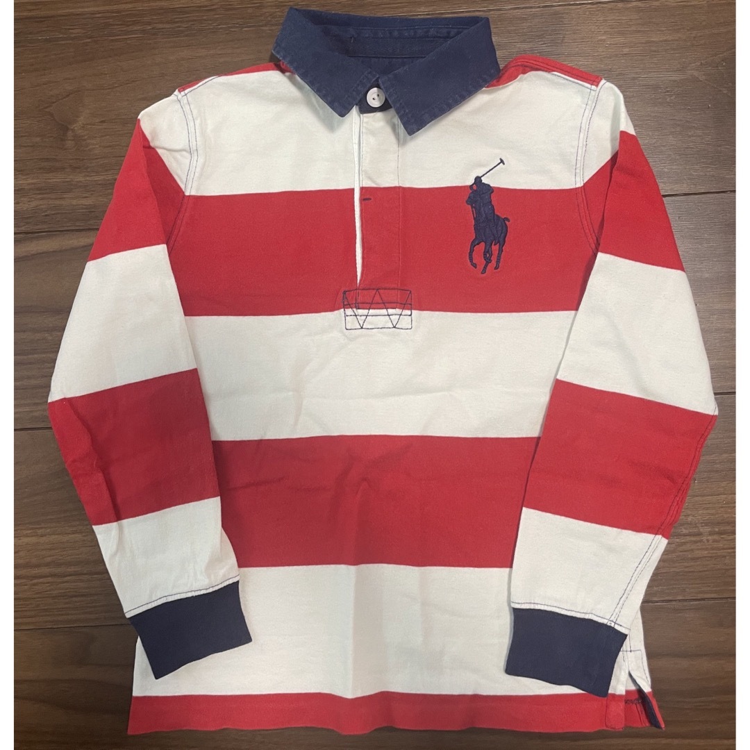 POLO RALPH LAUREN(ポロラルフローレン)のポロラルフローレン  キッズ　ラガーシャツ　130センチ キッズ/ベビー/マタニティのキッズ服男の子用(90cm~)(Tシャツ/カットソー)の商品写真