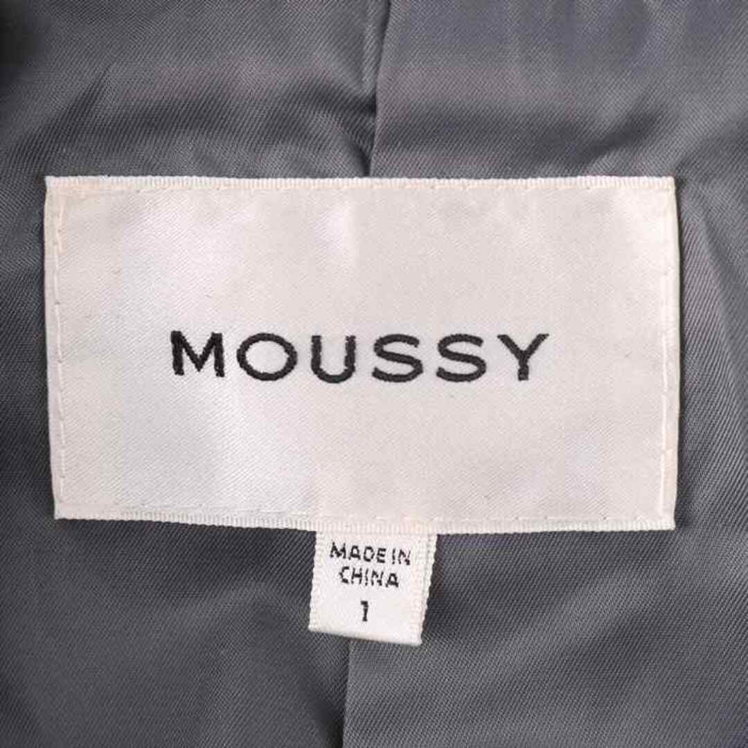 moussy(マウジー)のマウジー ピーコート ショート丈 ダブルブレスト チェック柄 アウター  レディース 1サイズ グレー MOUSSY レディースのジャケット/アウター(ピーコート)の商品写真