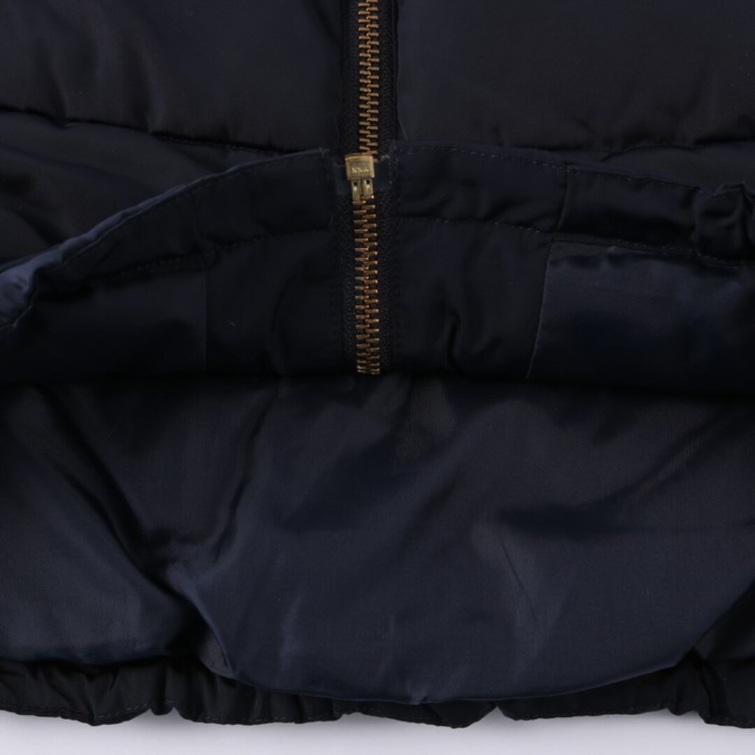 ジーユー ダウンベスト 中綿ベスト フルジップ シンプル 無地 アウター レディース Sサイズ ネイビー GU レディースのジャケット/アウター(ダウンベスト)の商品写真