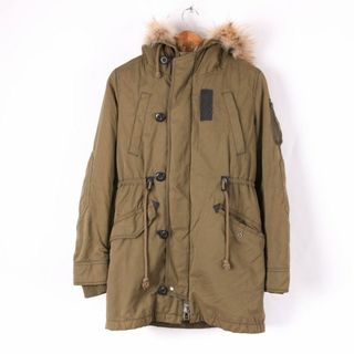 moussy - マウジー モッズコート ミドル丈 フード ファー ライナー付 無地 アウター レディース 1サイズ カーキ MOUSSY