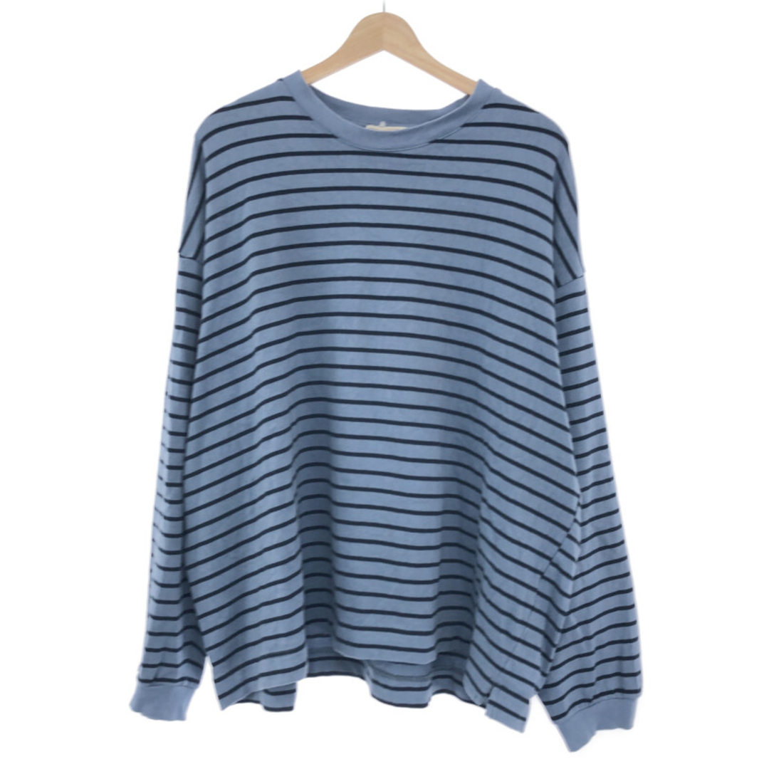 EVCON エビコン 22AW BORDER WIDE L/S TEE ロングスリーブボーダーカットソー ブルー 2