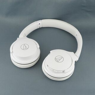 Audio Technica オーディオテクニカ ATH-S220BT ワイヤレスヘッドホン USED品 Bluetooth5.0 低遅延 軽量 マイク ホワイト 完動品 S V9076