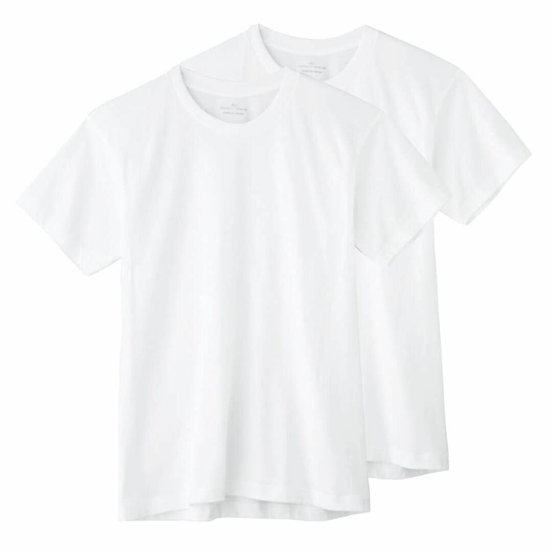 [ボディワイルド] Tシャツ 半袖 クルーネック 2枚組 綿100% 天竺 BW