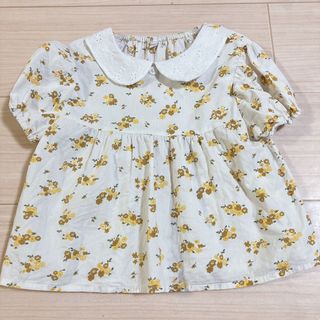 シマムラ(しまむら)のしまむら　トップス　100  花柄　半袖　チュニック(Tシャツ/カットソー)