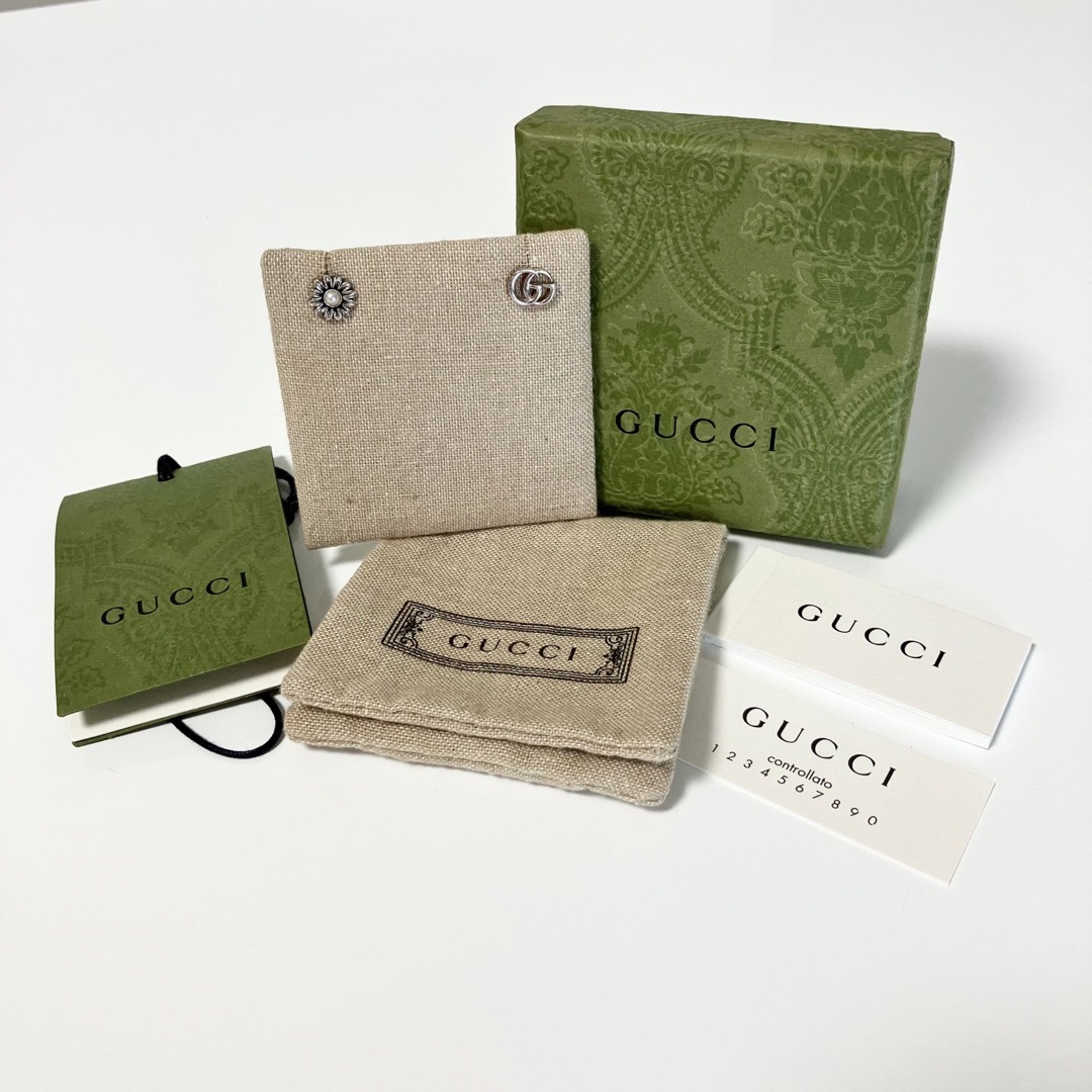 GUCCI グッチ フラワー 花 ピアス シルバー Ag925-