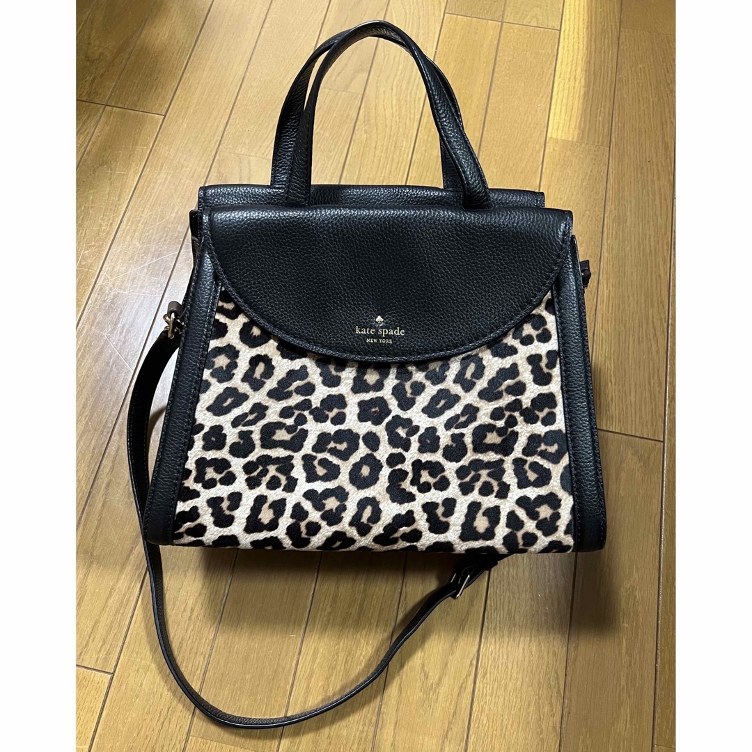 Kate spade 2wayヒョウ柄チェーンバッグ