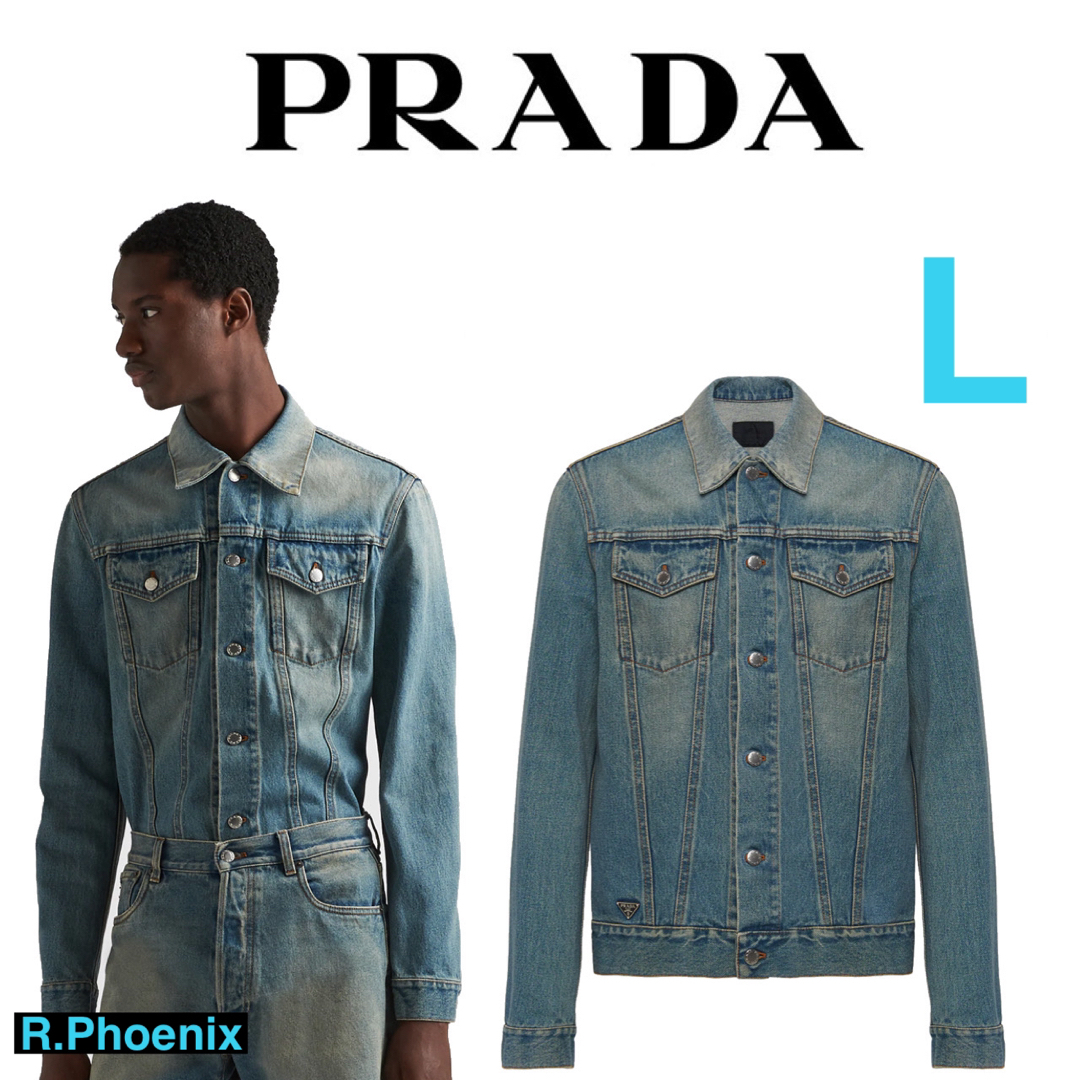 PRADA - PRADAトライアングルロゴ デニムジャケット Lの通販 by R