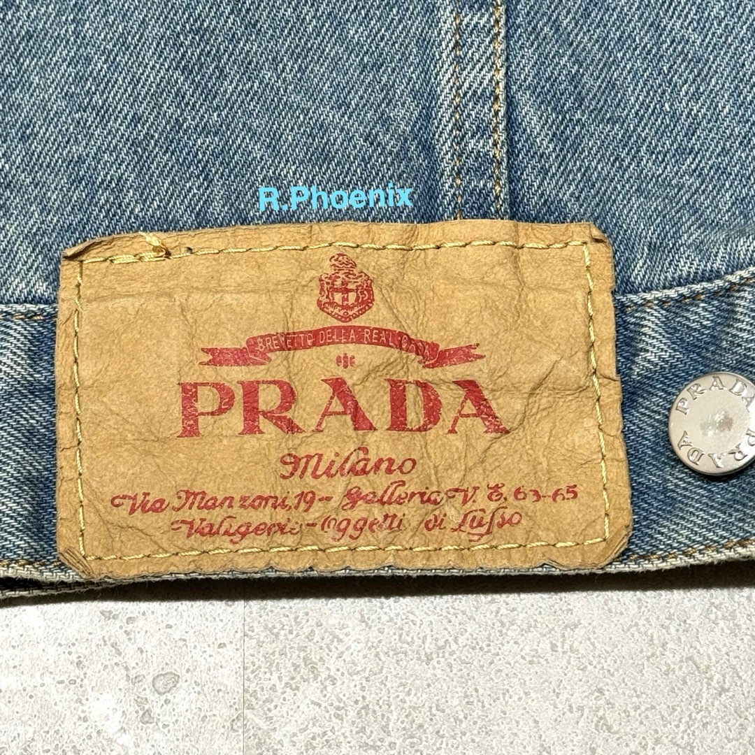 PRADA - PRADAトライアングルロゴ デニムジャケット Lの通販 by R