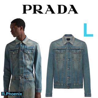 PRADAトライアングルロゴ デニムジャケット L