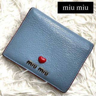 ⋟美品⋞ 人気品 ハート / ミュウミュウ マドラスラブバイカラーウォレット
