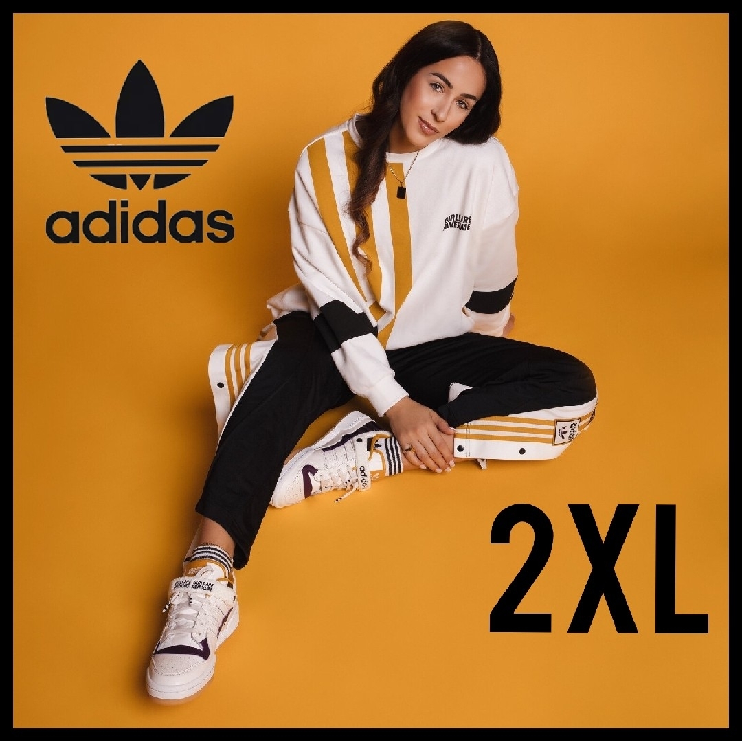 【 ユニセックス 】adidas★トラックパンツ★ジャージパンツ★黒★2XL