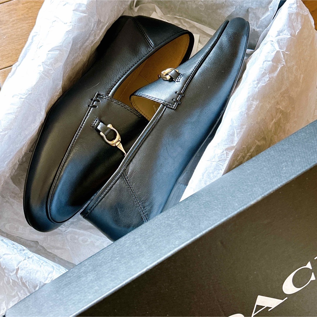 新品未使用◎COACH コーチ◎HALEY ハーレー ビットローファー黒22.5