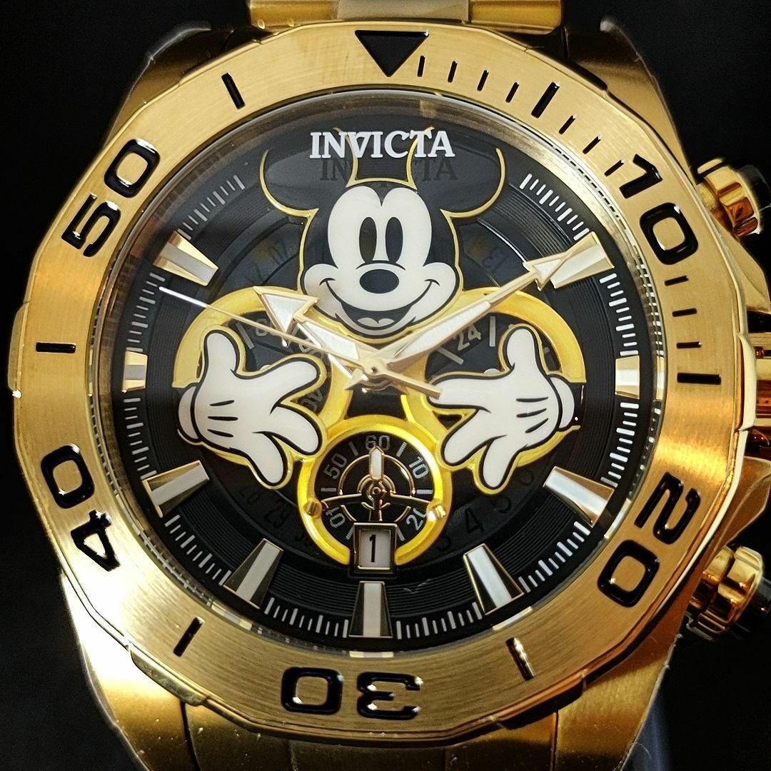 オシャレな黒赤★ミッキーマウス INVICTA Disney 39522