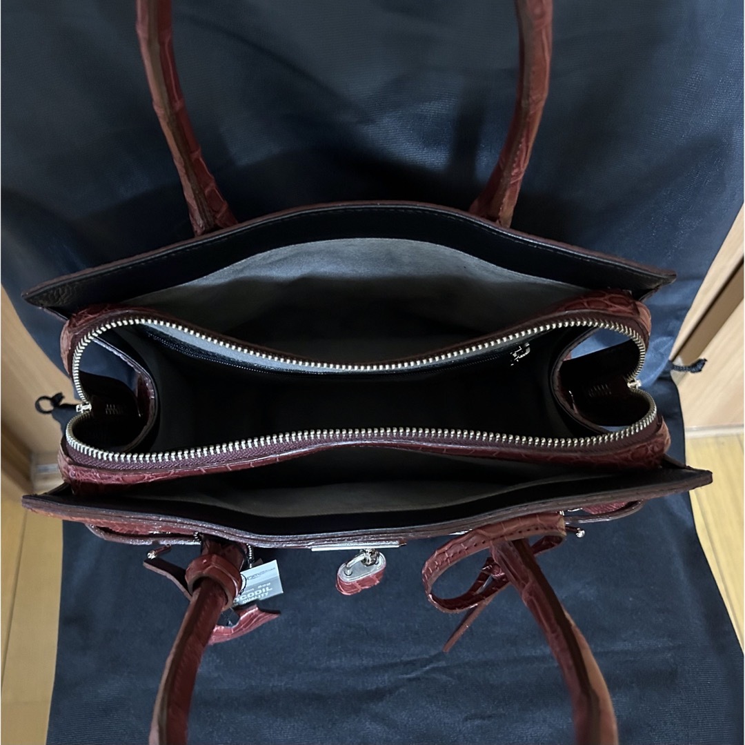【特別価格】JRA商品 ポロサスクロコダイルバック クロコハンドバック ポロサス レディースのバッグ(ハンドバッグ)の商品写真