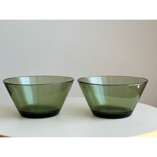 イッタラ(iittala)の美品 カルティオ フォレストグリーン ボウル 2個セット イッタラ 3(食器)