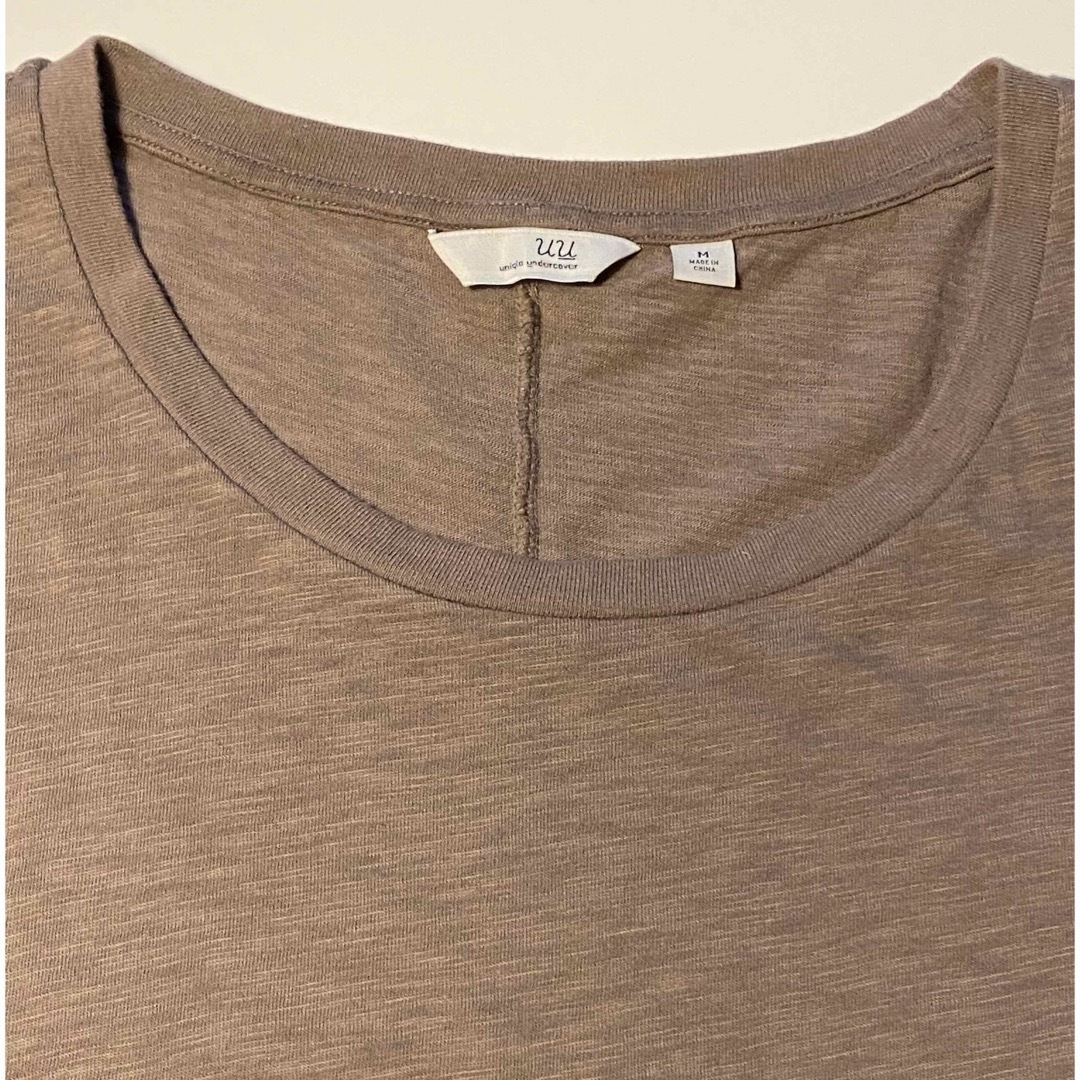 UNIQLO(ユニクロ)のUNIQLO  ユニクロ クルーネック Tシャツ 七分袖 ブラウン Mサイズ  レディースのトップス(Tシャツ(長袖/七分))の商品写真