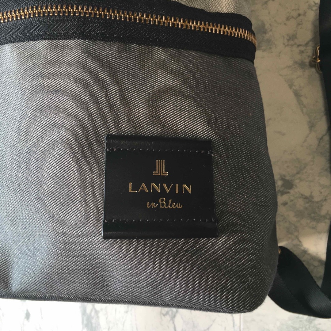 LANVIN en Bleu リボンリュック　バイカラー