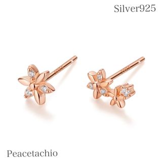 ピアス シルバー Silver925 金属アレルギー対応 フラワー(イヤーカフ)