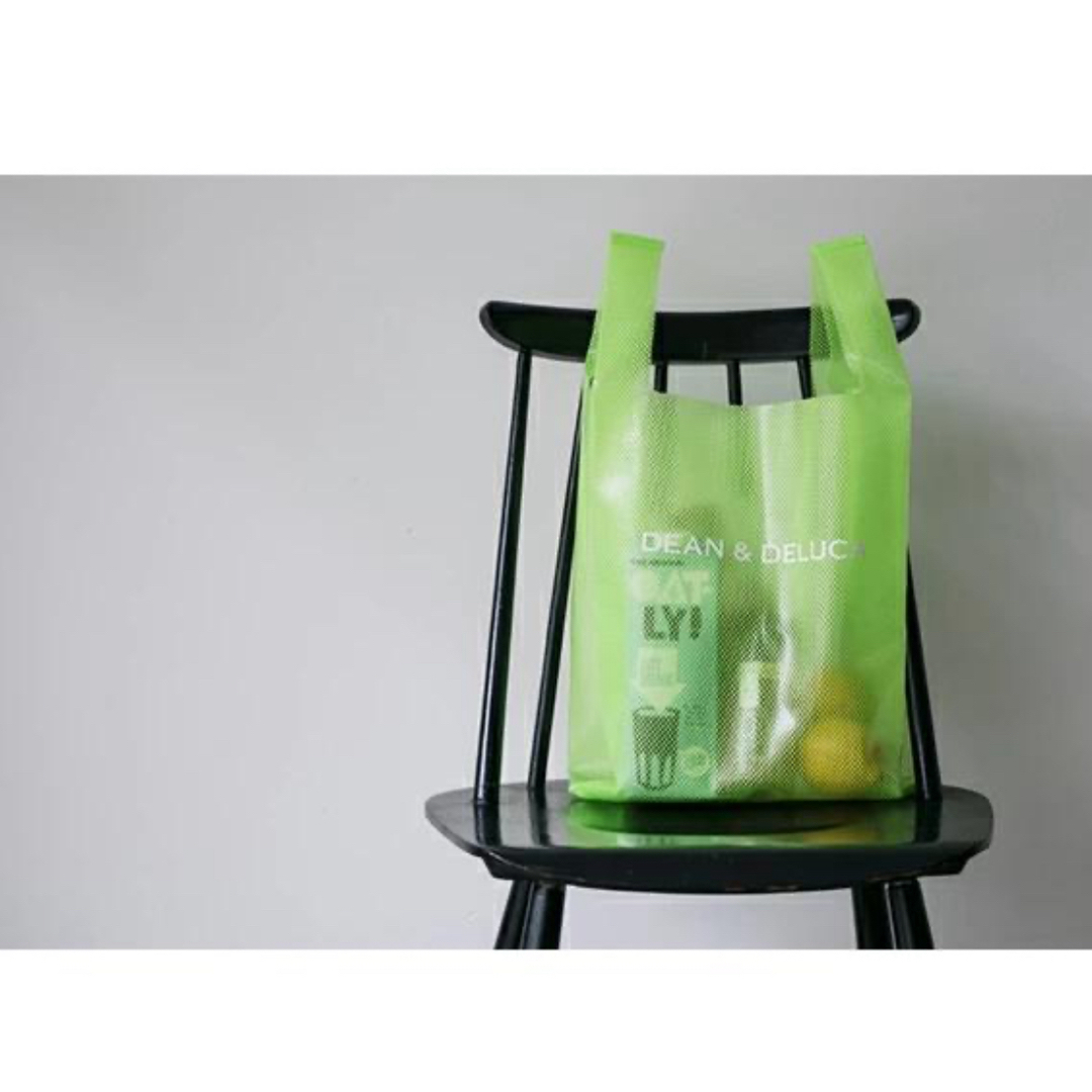 DEAN & DELUCA(ディーンアンドデルーカ)の新品未使用　DEAN&DELUCA メッシュ　バッグ　ライムグリーン レディースのバッグ(エコバッグ)の商品写真