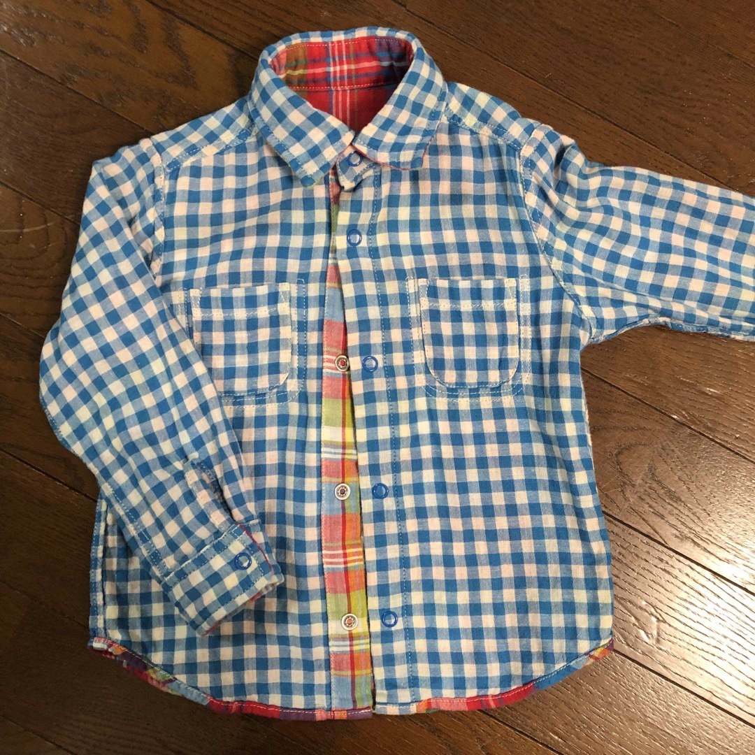 超熱 美品 キッズ チェックシャツ 100