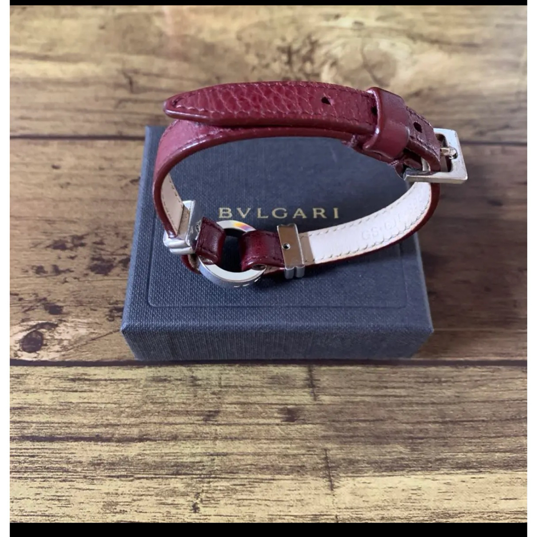BVLGARI ブルガリ レザーブレスレット スターリングシルバー