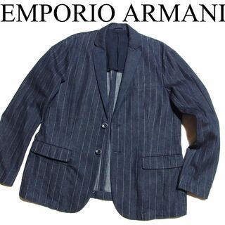 極美品 アルマーニ ARMANI ストライプ テーラード ジャケット ブレザー
