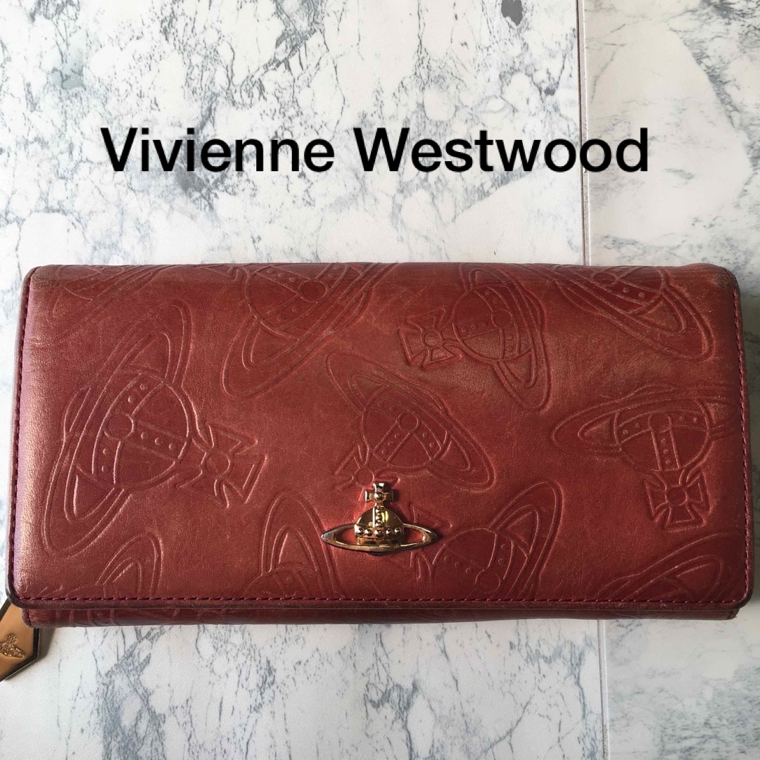 Vivienne Westwood ヴィヴィアン　総柄　型押し　長財布